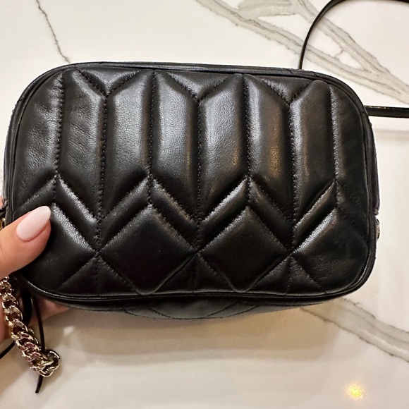 Jimmy Choo black lamb skin crossbody bag with champagne hardware - Picture 7 of 12